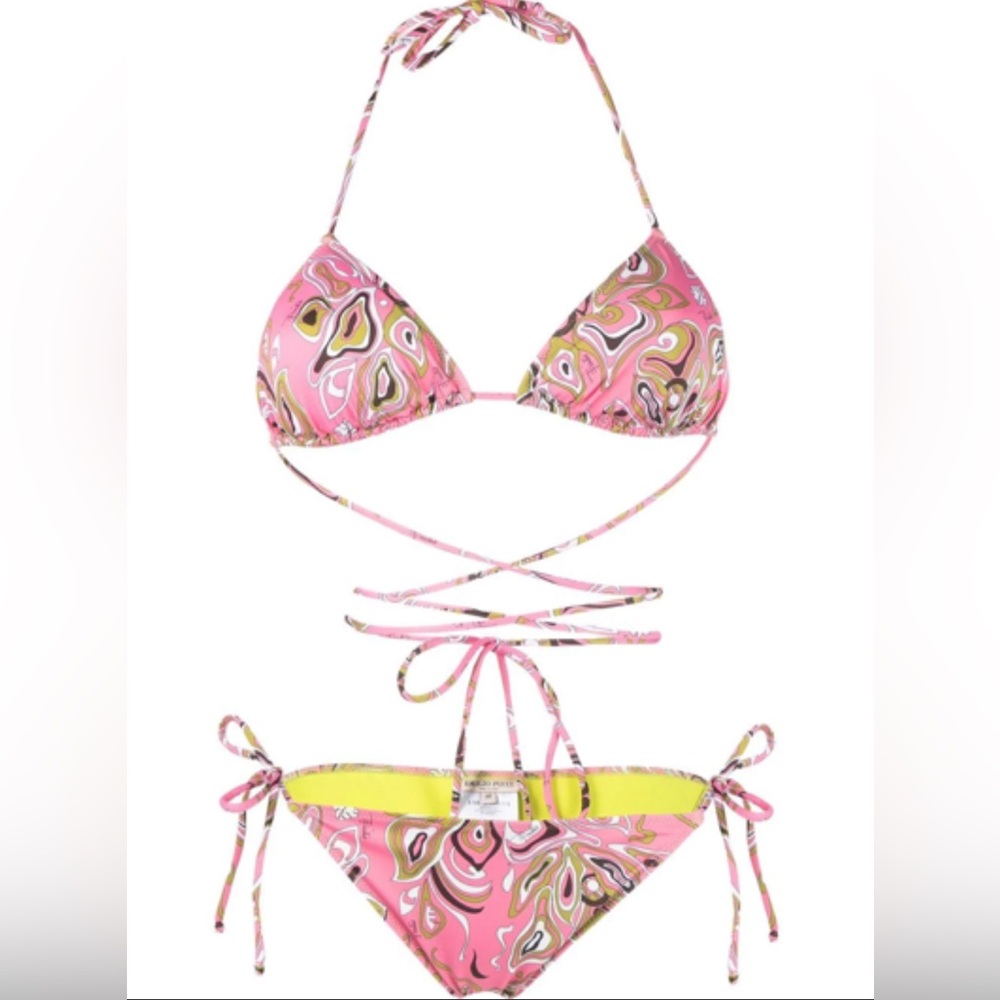 Emilio Pucci Pink and Yellow Swim
